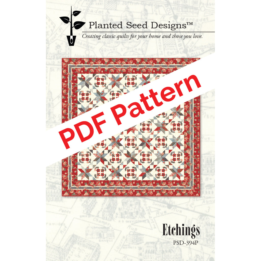 planted seed designs patterns Etchings PDF Quilt Pattern – Planted Seed Designs