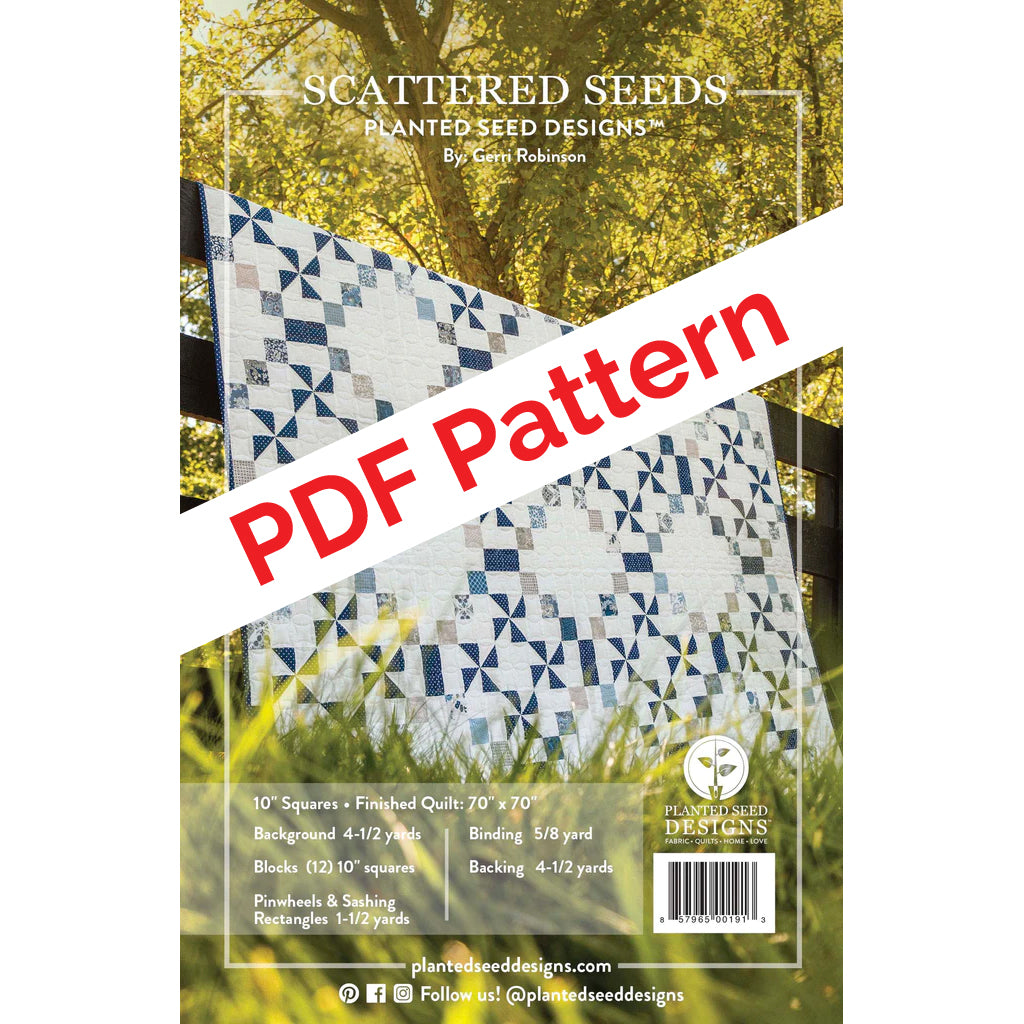 planted seed designs Garden Rows and Scattered Seeds PDF Quilt Patterns – Planted Seed Designs