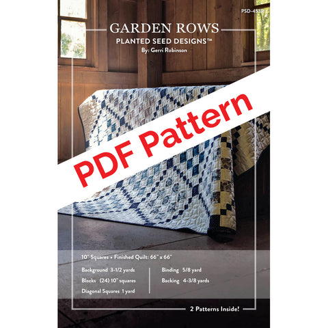 Garden Rows and Scattered Seeds PDF Quilt Patterns