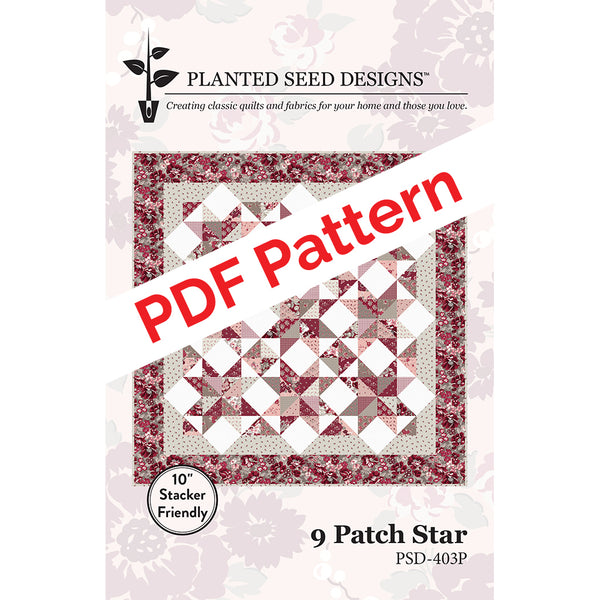 9 Patch Stars PDF Quilt Pattern (PSD-403P)