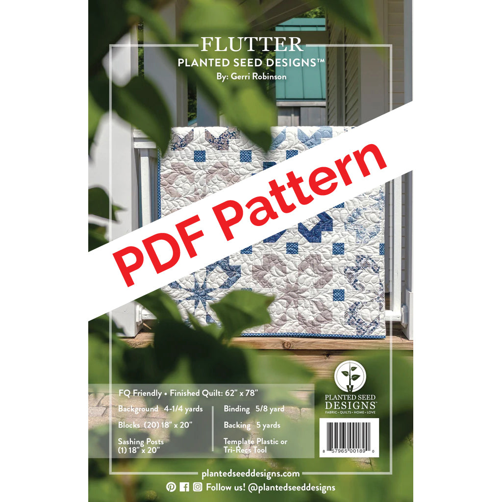 planted seed designs Flutter and Hidden Shoofly PDF Quilt Patterns – Planted Seed Designs