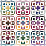 Gem Stones Star Sampler PDF Quilt Pattern