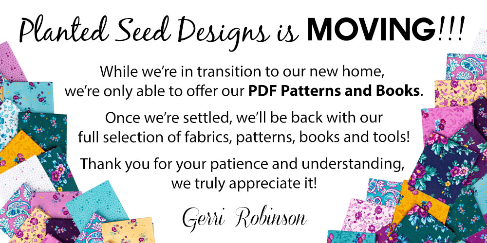 We are Moving! Only PDF Patterns and Books will be available until our move is complete.