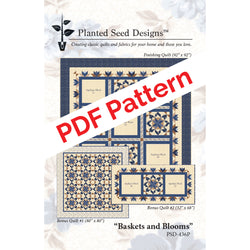 Baskets and Blooms PDF Finishing Quilt Pattern