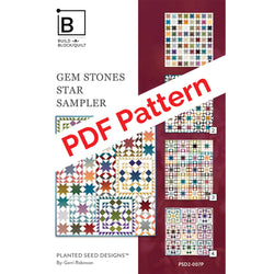 Gem Stones Star Sampler PDF Quilt Pattern