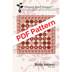 Holiday Sentiments PDF Quilt Pattern