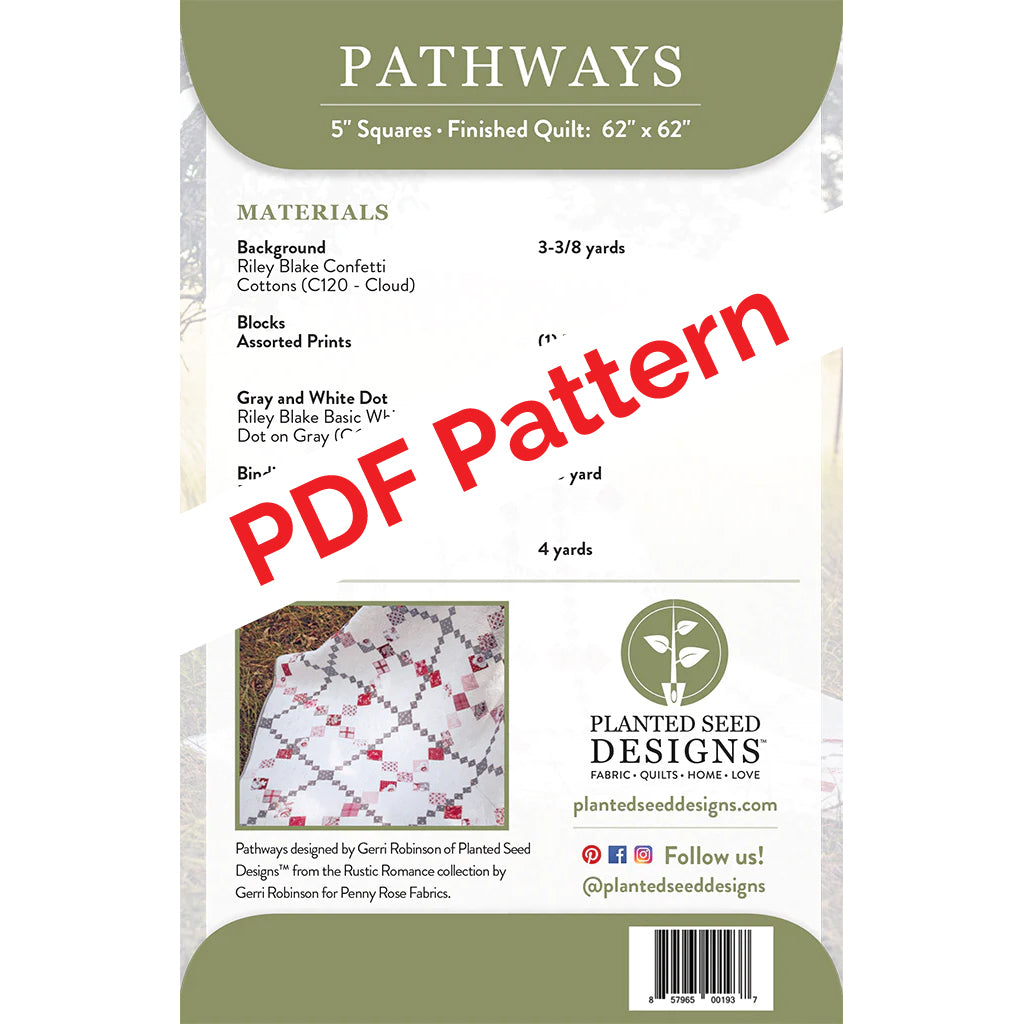 Quilt Path Pattern Cad Pathways PDF Quilt Pattern – Planted Seed Designs