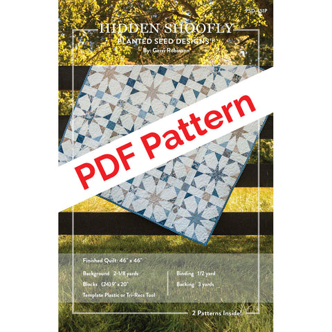 Flutter and Hidden Shoofly PDF Quilt Patterns