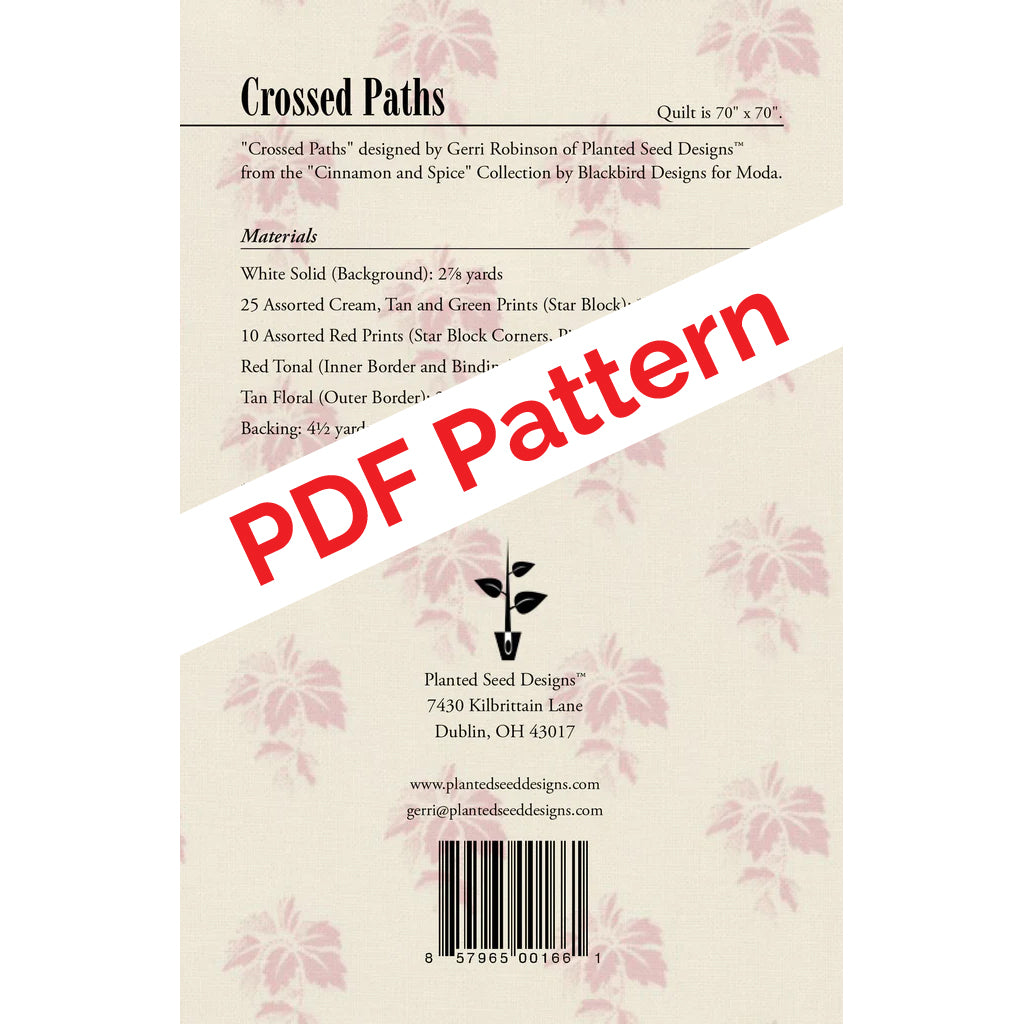 Crossed Paths PDF Quilt Pattern – Planted Seed Designs