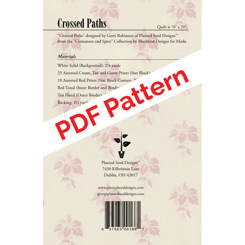 Crossed Paths PDF Quilt Pattern – Planted Seed Designs