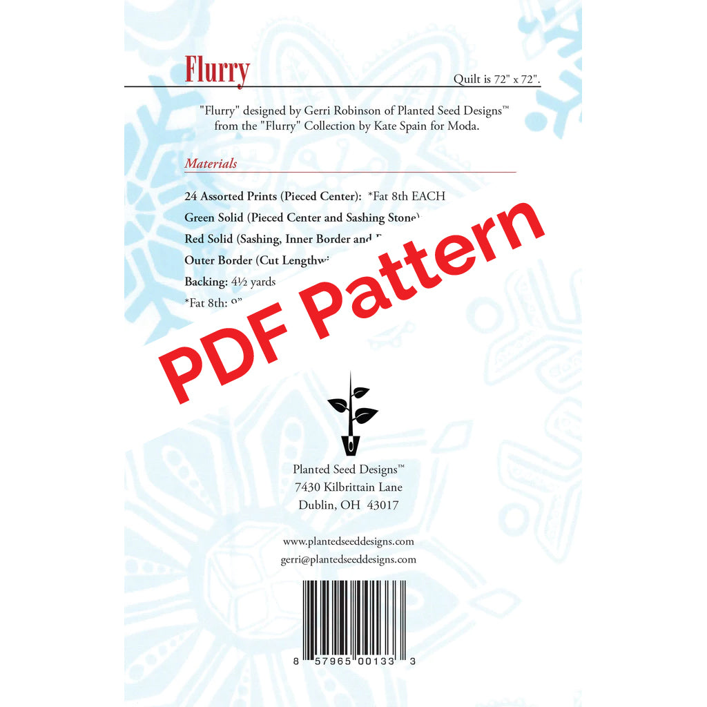 Flurry PDF Quilt Pattern – Planted Seed Designs