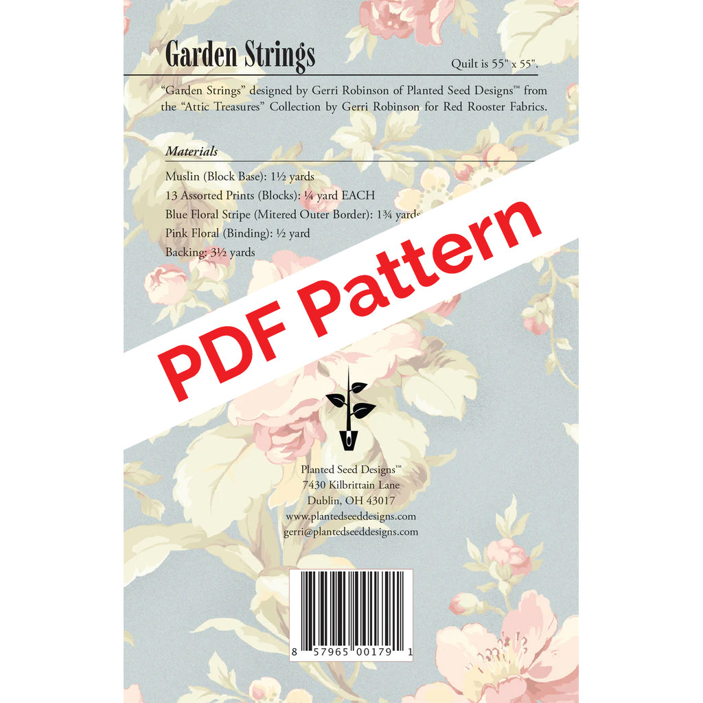 Garden Strings PDF Quilt Pattern – Planted Seed Designs