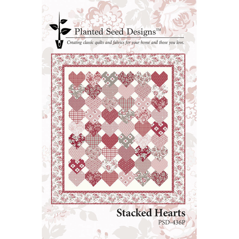 Stacked Hearts Quilt Pattern (PSD-436P)
