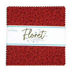 NEW!  Floret ALL RED 5" Stacker (42 pieces)